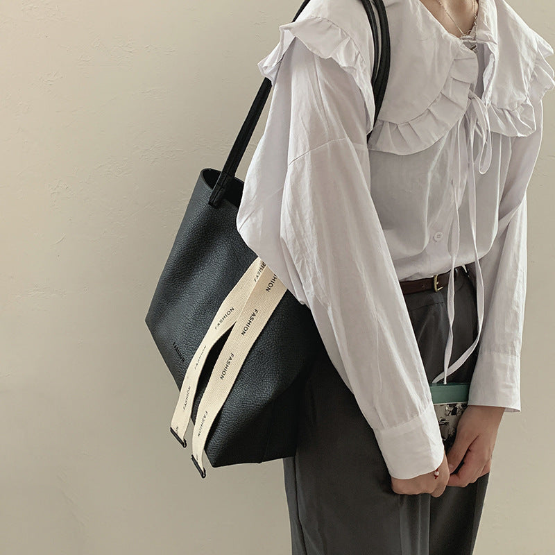 Simple Retro Leather Shoulder Bag