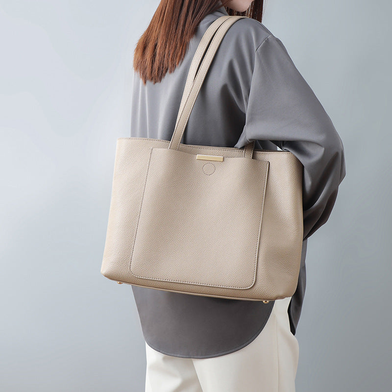 Large Capacity Leather Shoulder Bag