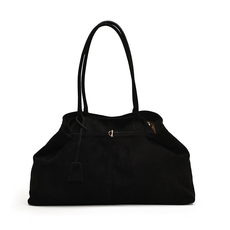 Velvet Leather Shoulder Bag