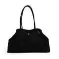 Velvet Leather Shoulder Bag