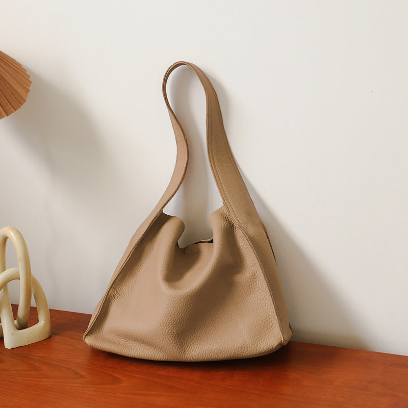 Retro Leather Bucket Bag
