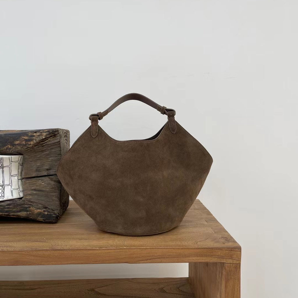 Frosted Cowhide Bucket Bag