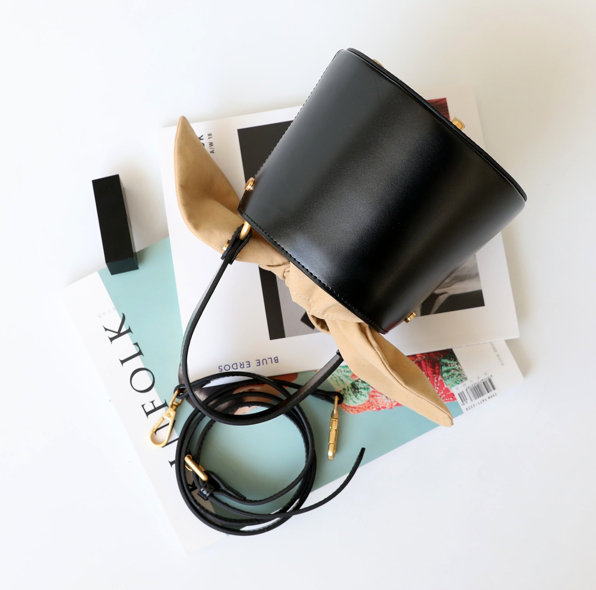 Mini Leather Bucket Bag