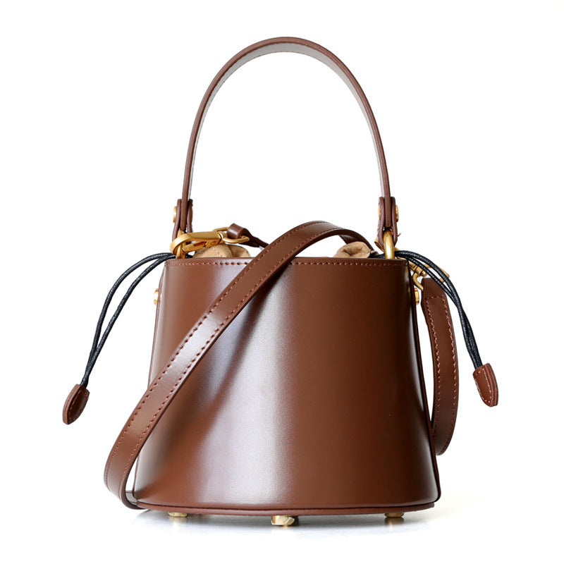 Mini Leather Bucket Bag