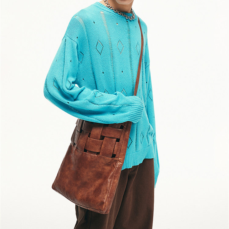 Woven Crossbody Shoulder Bag