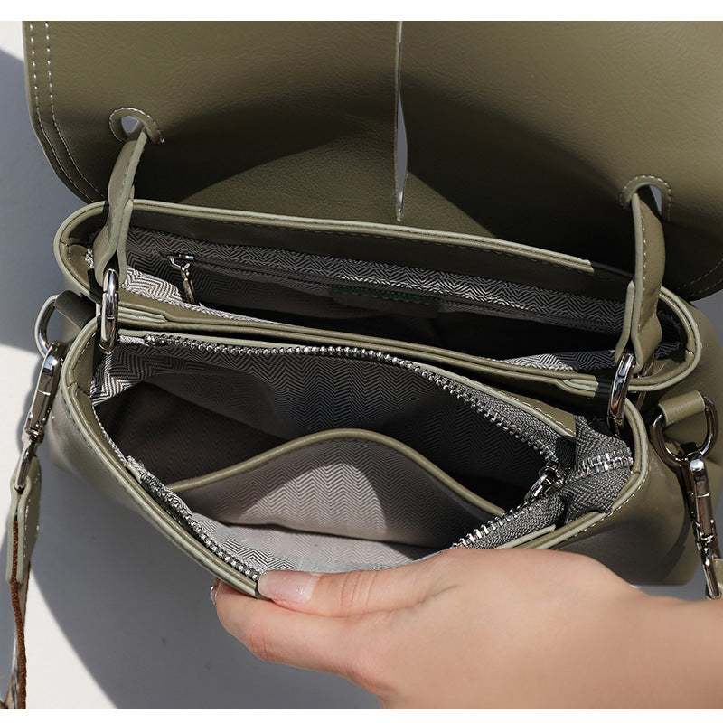 Retro Korean Leather Messenger Bag