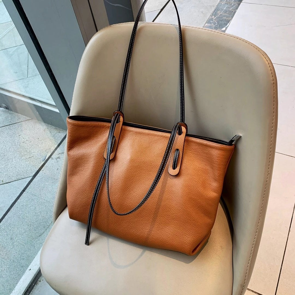 Casual Leather Tote Bag