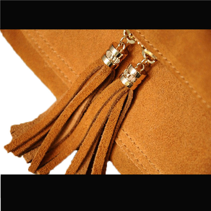 Tassel Leather Crossbody Bag
