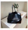 Retro Leather Messenger Tote