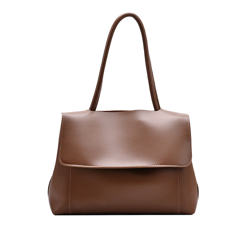 Retro Leather Messenger Tote