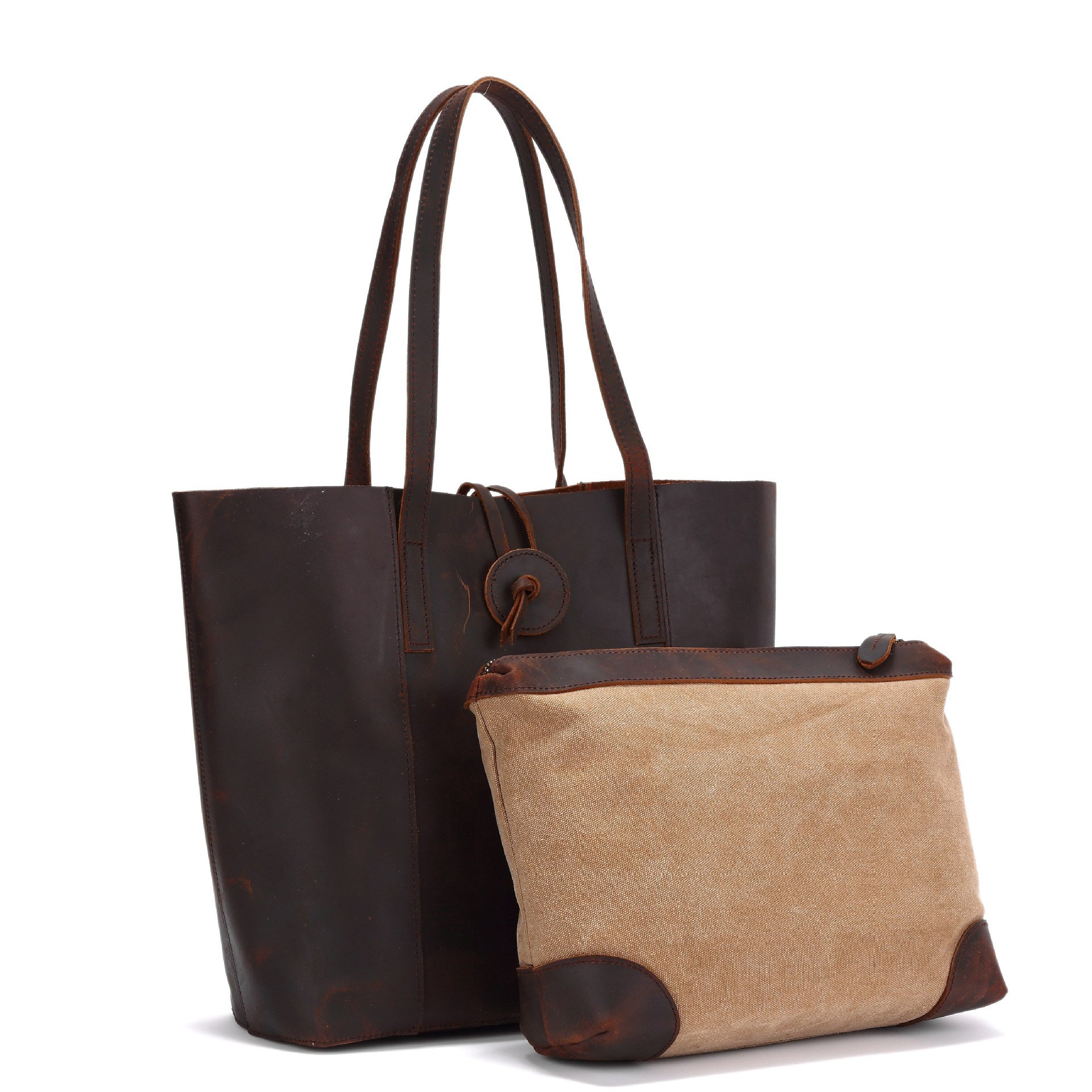Crazy Horse Leather Tote Bag