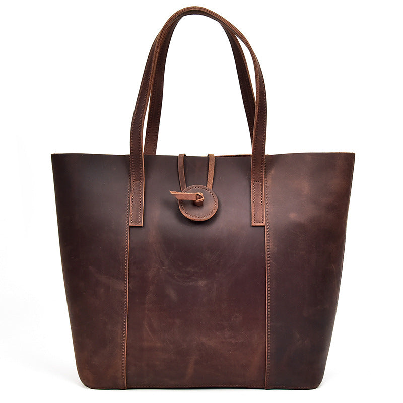 Crazy Horse Leather Tote Bag