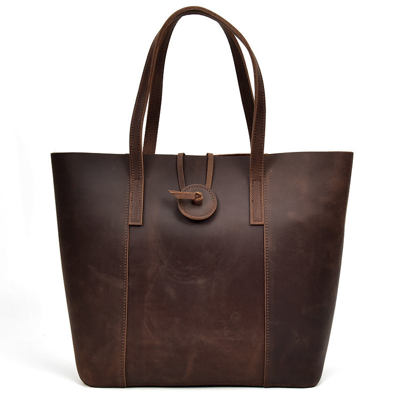 Crazy Horse Leather Tote Bag