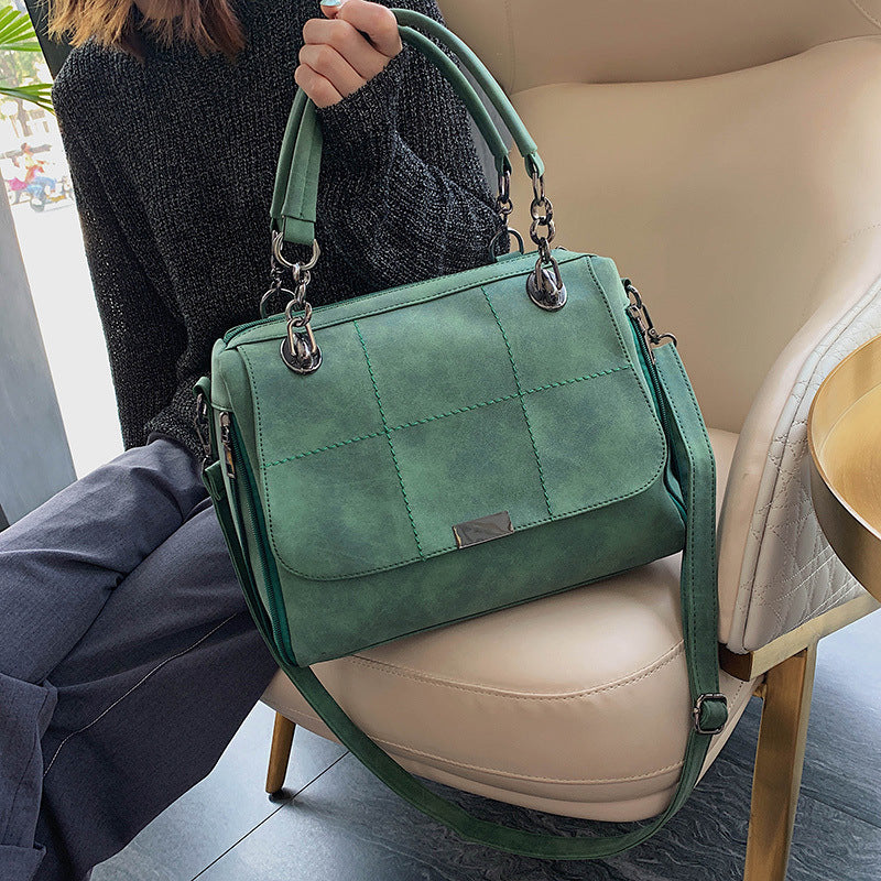 Matcha Green Leather Tote Bag
