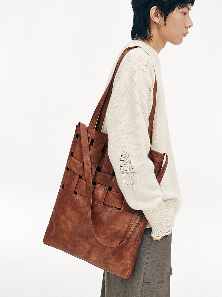 Woven Crossbody Shoulder Bag