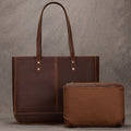 Leather Commuter Tote Bag