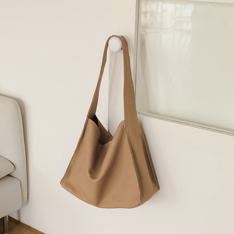 Retro Leather Bucket Bag