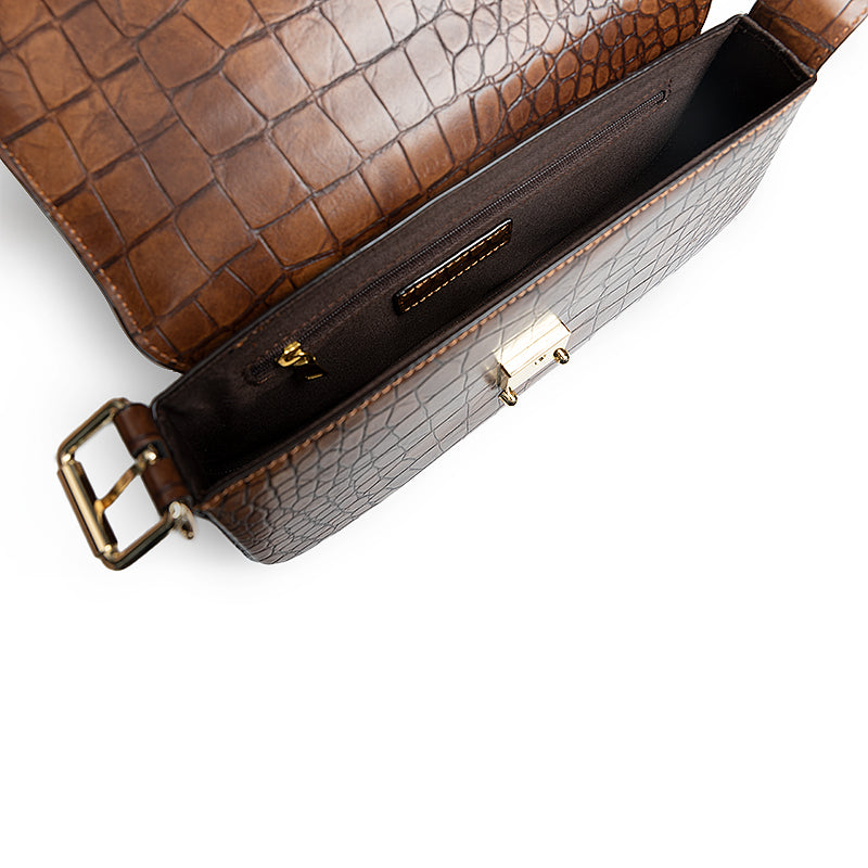Leather Baguette Shoulder Bag