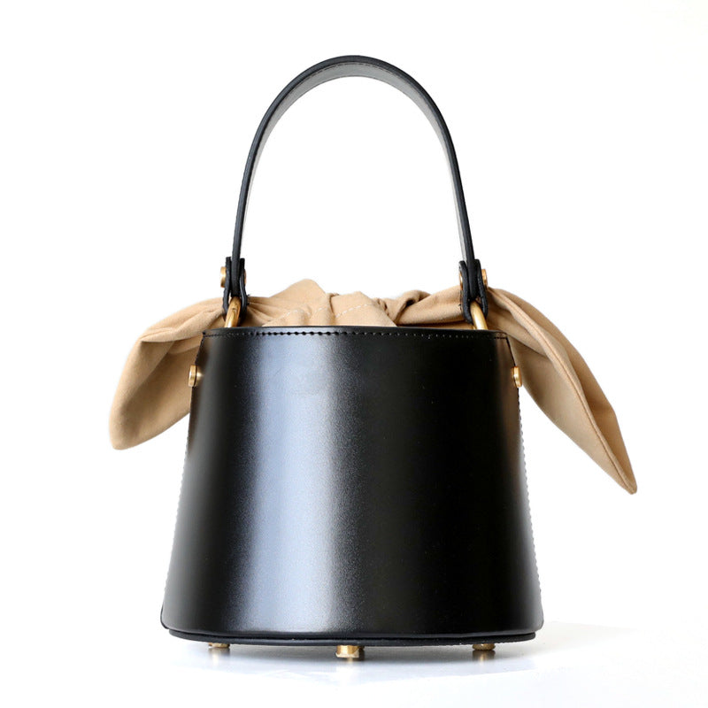 Mini Leather Bucket Bag