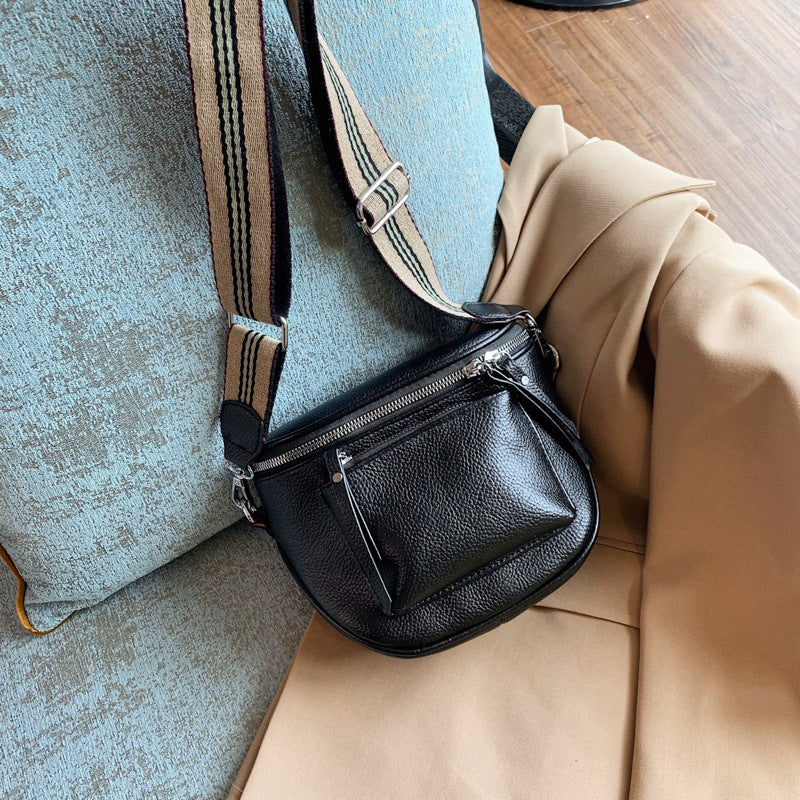 Casual Leather Saddle Bag