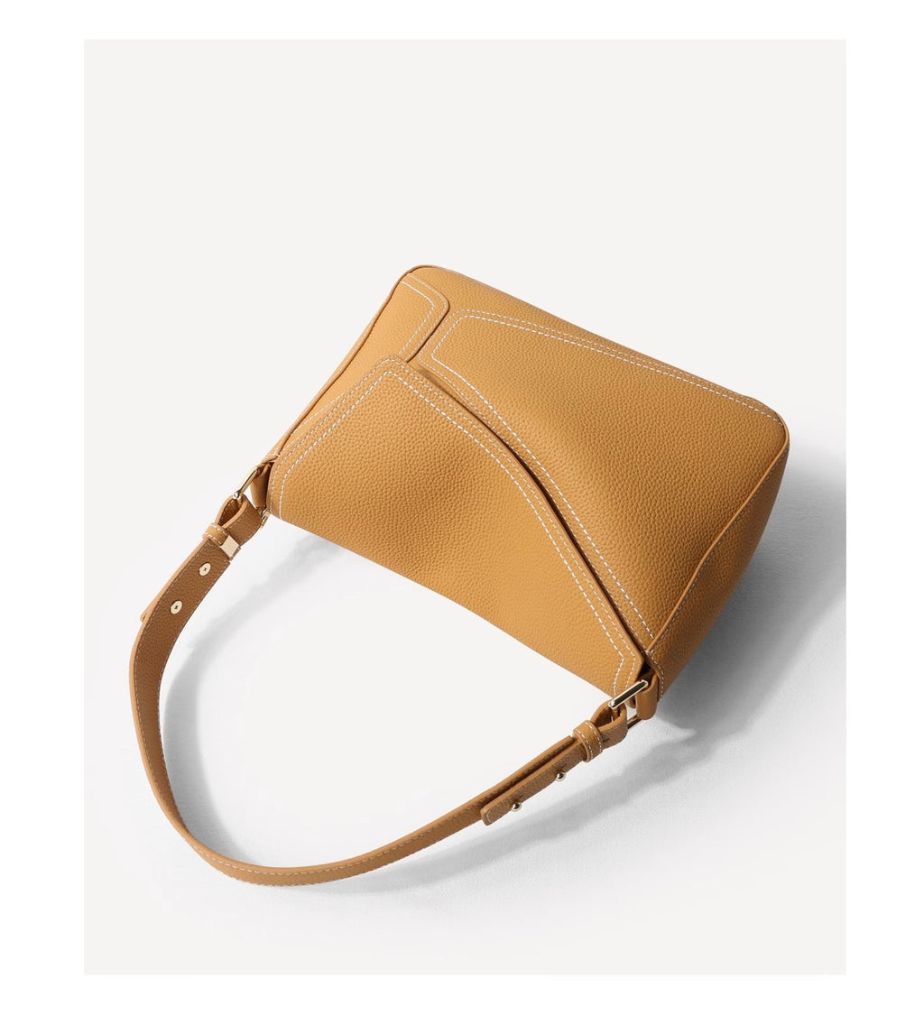 Cowhide Underarm Messenger Bag
