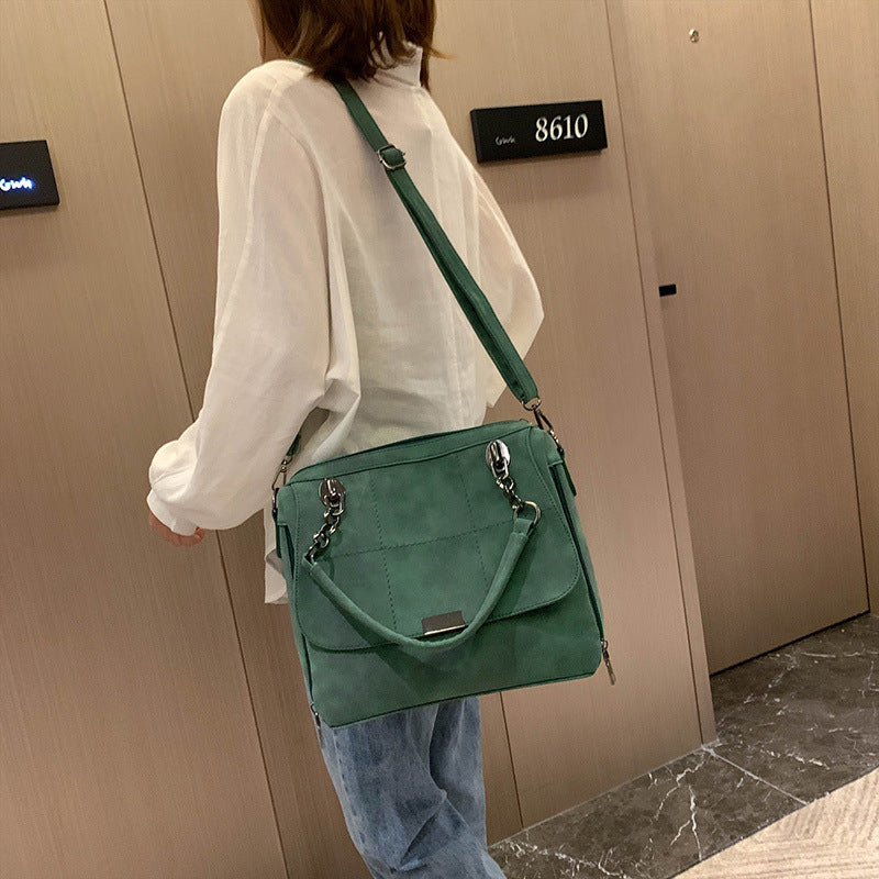 Matcha Green Leather Tote Bag