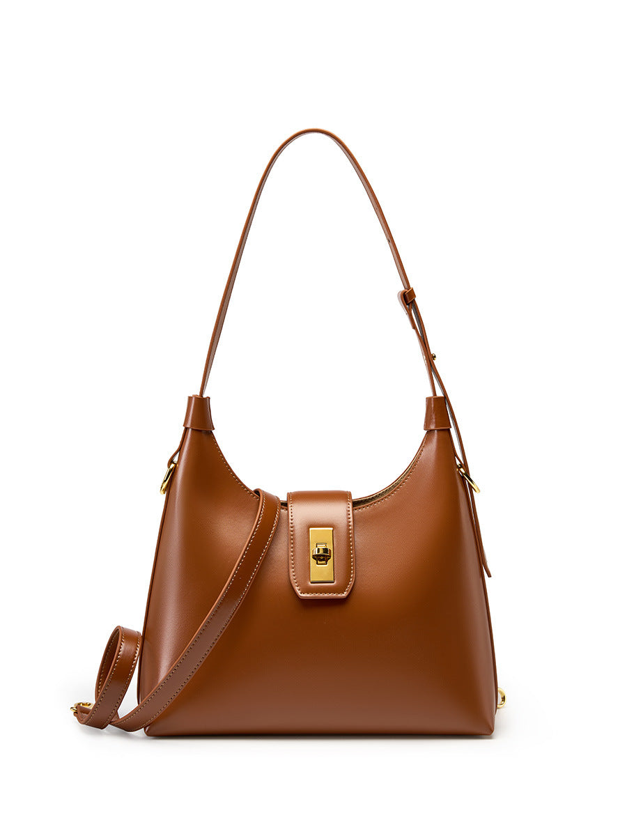 French Leather Baguette Bag