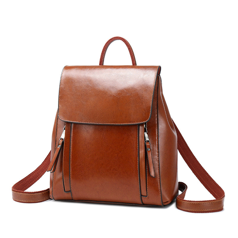 Oil Wax Leather Backpack