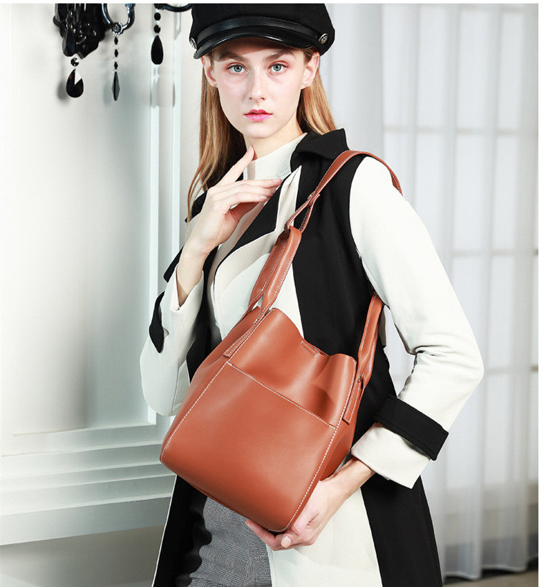 Leather Bucket Bag