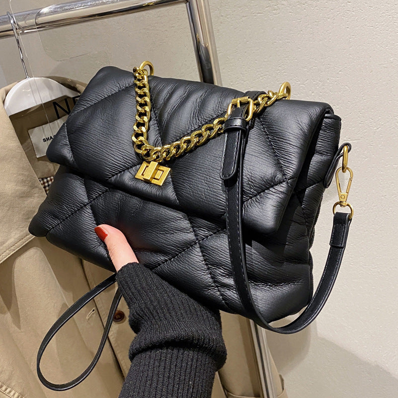 Diamond Leather Chain Bag