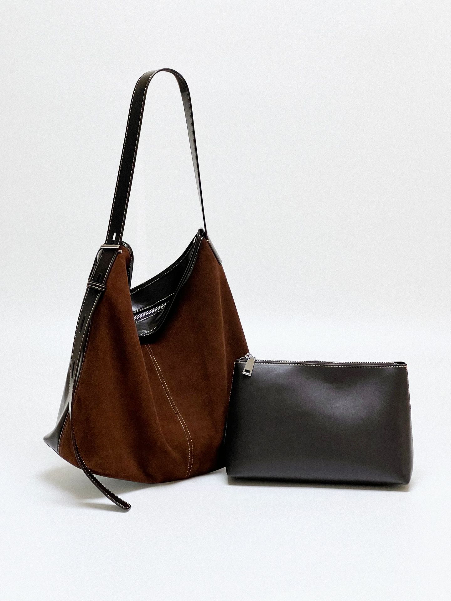 Matte Leather Underarm Bag