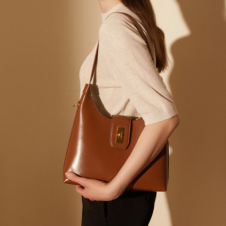 French Leather Baguette Bag