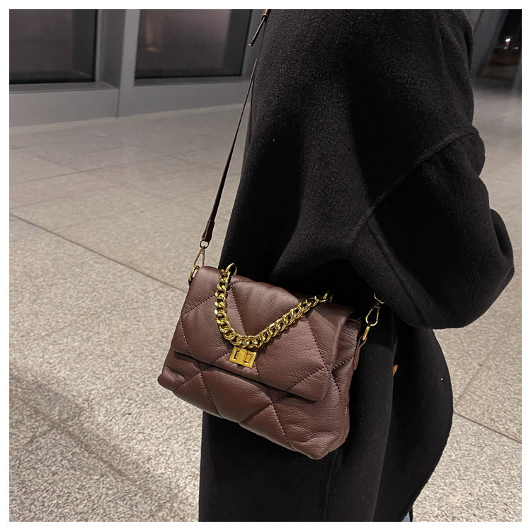 Diamond Leather Chain Bag