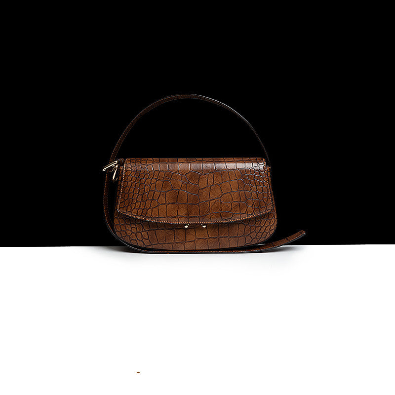 Leather Baguette Shoulder Bag