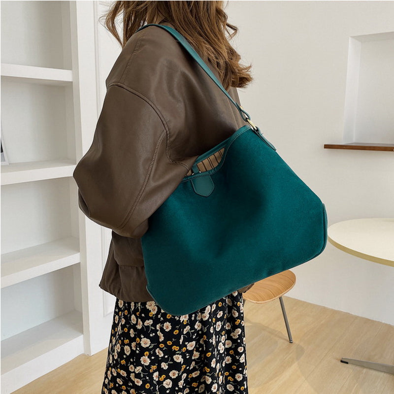 Vintage Matte Leather Tote Bag