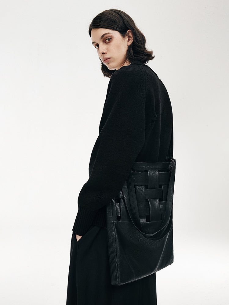 Woven Crossbody Shoulder Bag