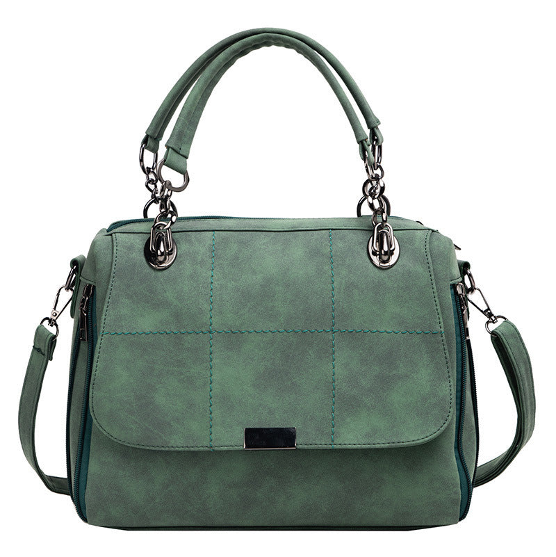 Matcha Green Leather Tote Bag