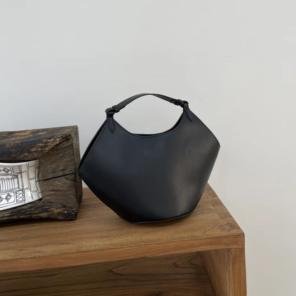 Frosted Cowhide Bucket Bag