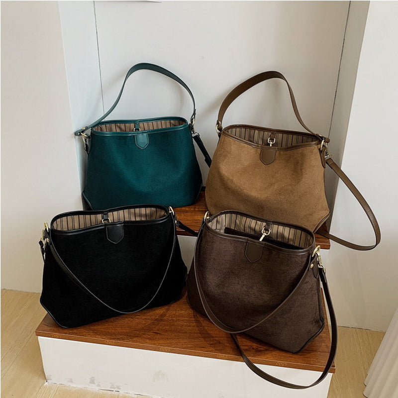 Vintage Matte Leather Tote Bag