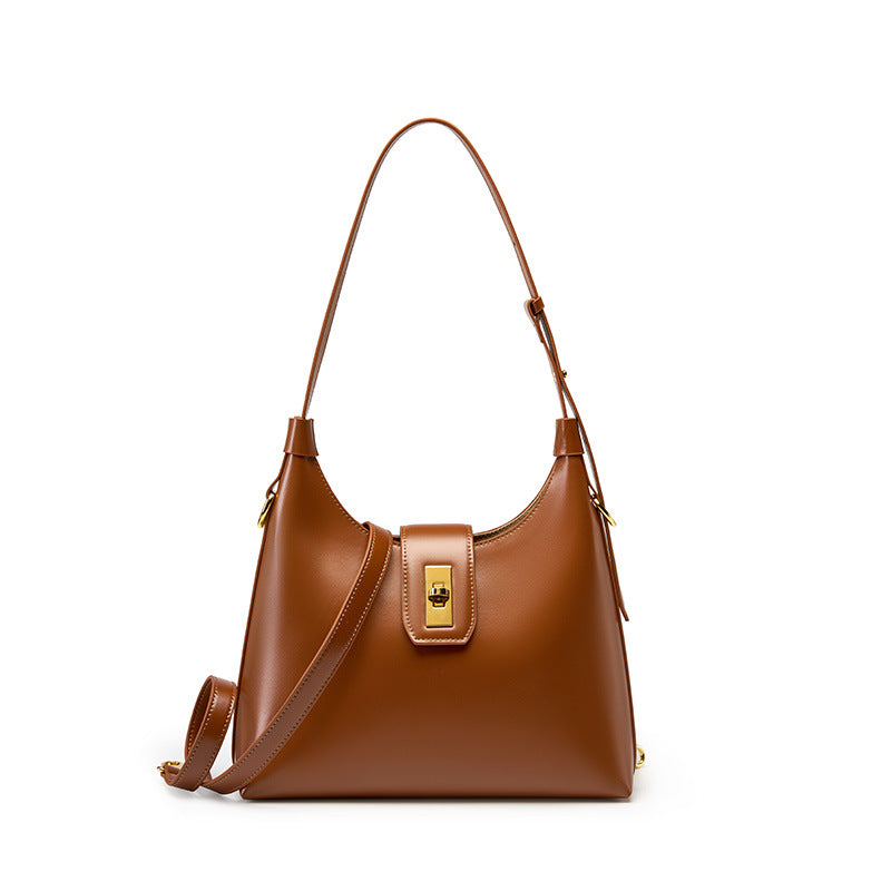 French Leather Baguette Bag