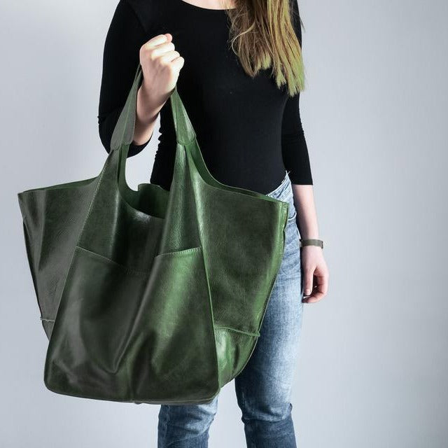 Simple Leather Tote Bag