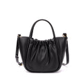 Pleated Leather Messenger Bag