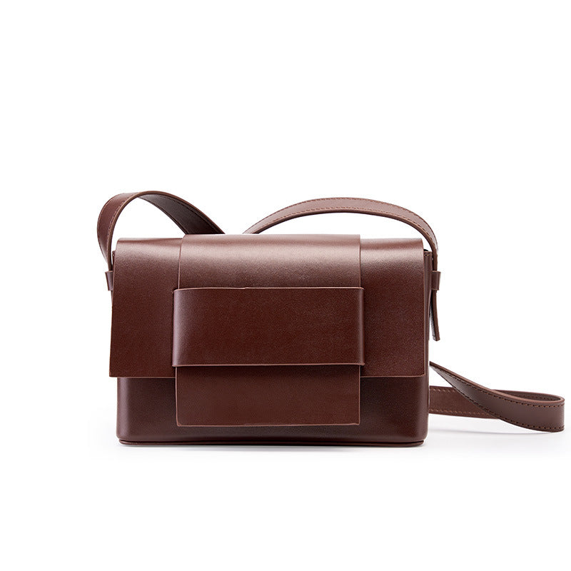 Woven Leather Square Bag