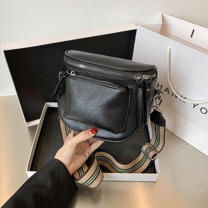 Casual Leather Saddle Bag