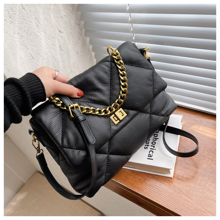 Diamond Leather Chain Bag