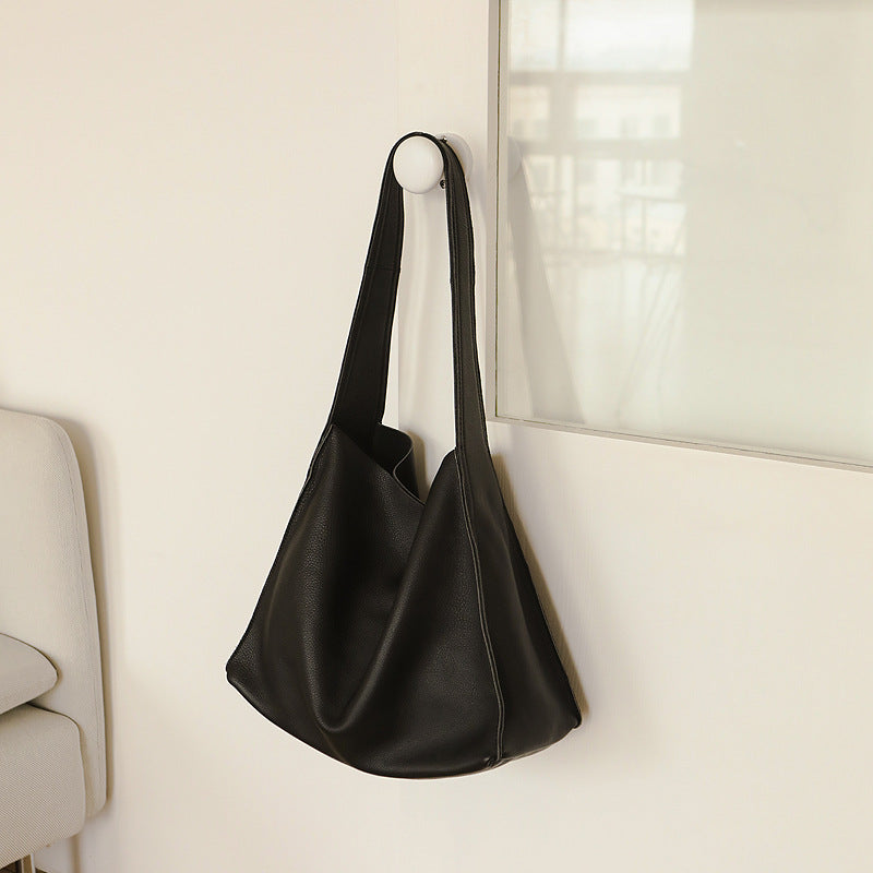 Retro Leather Bucket Bag