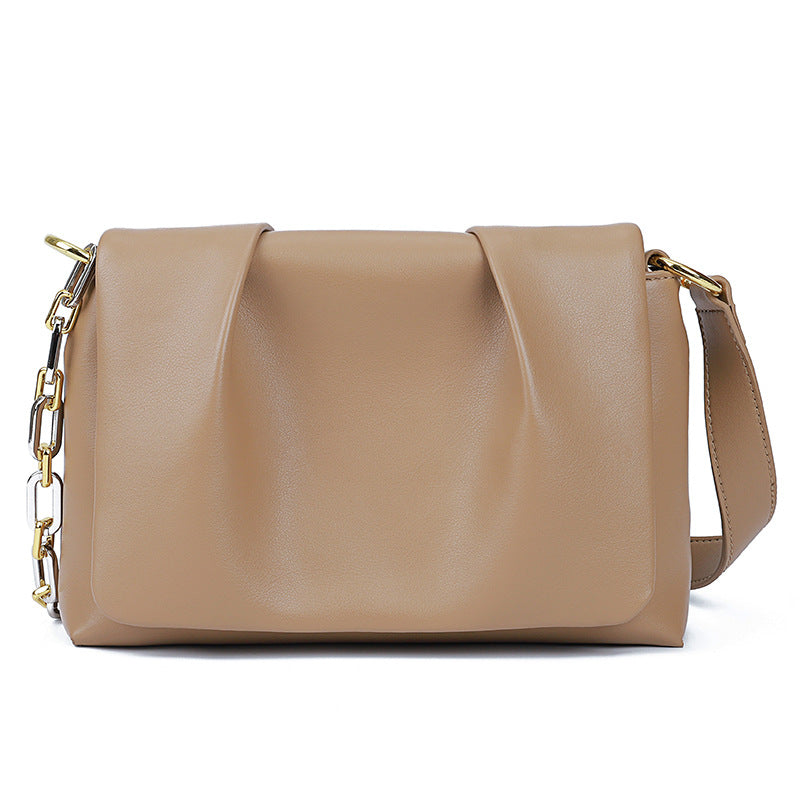 Pleated Leather Cloud Bag