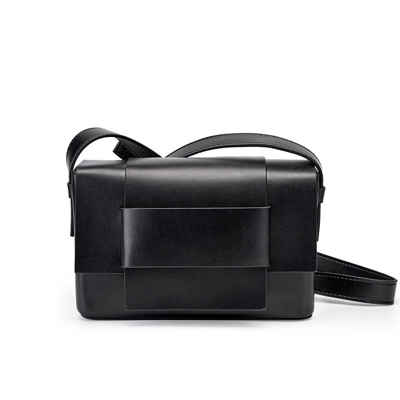 Woven Leather Square Bag