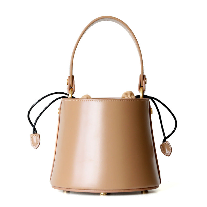 Mini Leather Bucket Bag