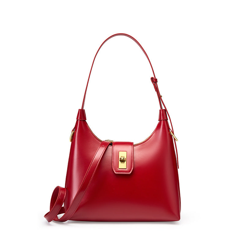 French Leather Baguette Bag